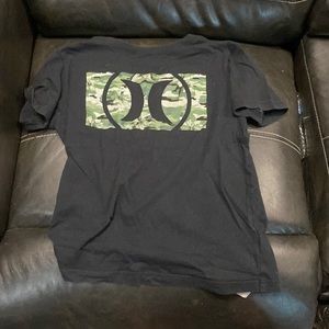 Hurley camo shirt black outline
